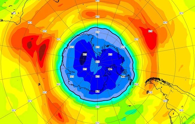 Озоновая дыра над Южным полюсом Земли стала больше Антарктиды