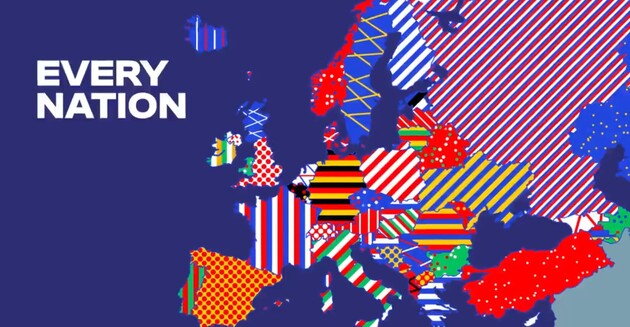 На карте УЕФА Украина изображена с Крымом в составе