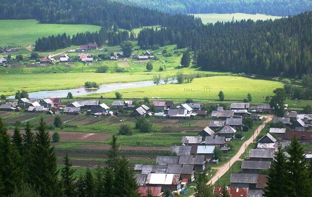 Поселок Сарс на юге Пермского края России