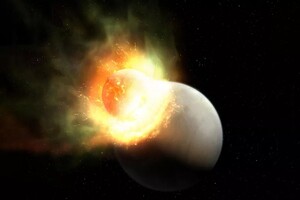 Екзопланета втратила частину своєї атмосфери після руйнівного зіткнення 