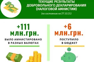 Результаты налоговой амнистии за 2 месяца: задекларировано 111 млн. грн