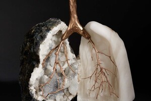 Американська художниця в анатомічних скульптурах із жеодів, металу та дерева досліджує теми кохання та втрати