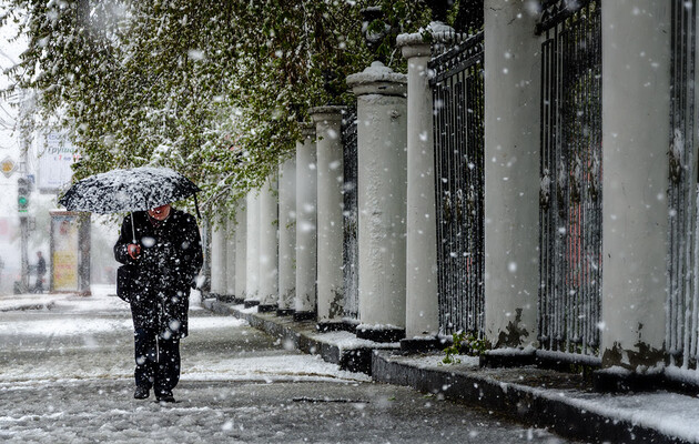 В Украине синоптики прогнозируют мокрый снег, местами дождь и гололедицу