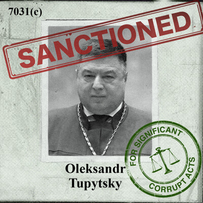 США запровадили санкції проти Тупицького та його дружини