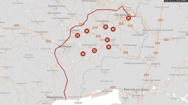 Радіо Свобода опублікувало супутникові знімки військових баз РФ на Донбасі