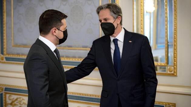 Зеленский после встречи с госсекретарем США: «Убежден, никакого решения об Украине без Украины не будет»