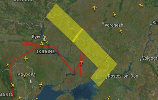 Россия ограничила полеты в небе вдоль границы Украины