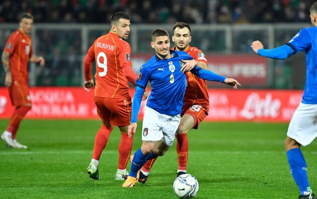 Італія не впоралася з Македонією (фото - twitter.com/Azzurri)