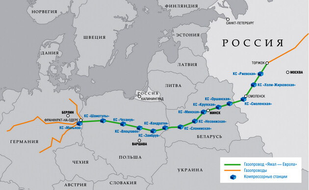 Прокачка российского газа по трубопроводу «Ямал-Европа» упала до нуля – Reuters
