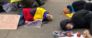 Я – Буча: в Брюсселе украинские протестующие требовали эмбарго на нефть и газ из РФ