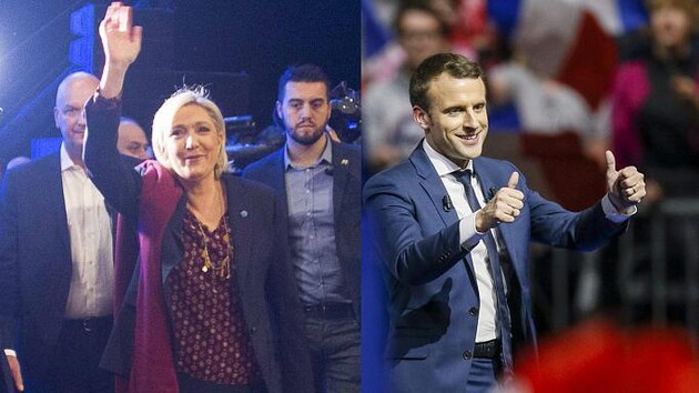 Макрон опережает Ле Пен в первом туре выборов на 4% 