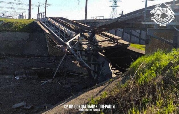 В ЗСУ розповіли деталі знищення залізничного моста між Мелітополем і Кримом
