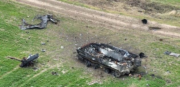 Знищена техніка окупантів / Фото: Генштаб ЗСУ