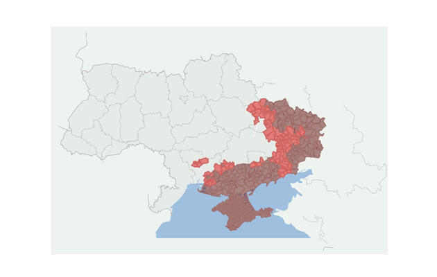 Які громади відносяться до зон бойових дій, ТОТ та оточених: в Україні запустили онлайн-карту