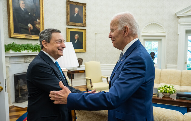 Марио Драги в Белом доме с Джо Байденом. Фото: президент США