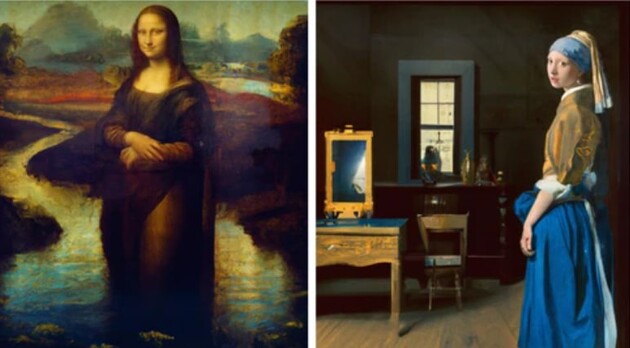 Мона Ліза у ріці: ШІ навчили домальовувати картини культових художників 