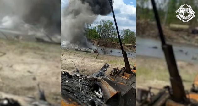 Сили спеціальних операцій показали, як знищили понтонну переправу окупантів на Луганщині — відео