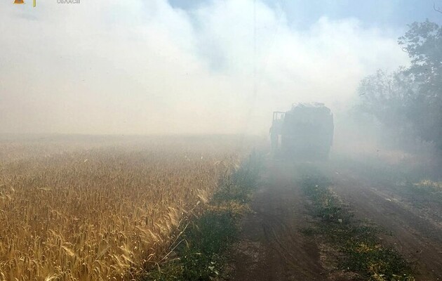 Войска РФ обстреляли Николаевскую область: сгорело более 80 гектаров пшеницы
