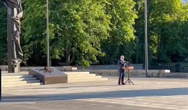 Путін виступив із промовою на порожній площі