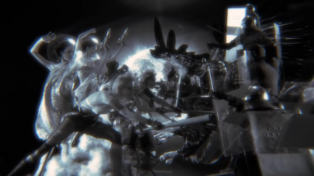 Скриншот начальной версии клипа "Воины света"