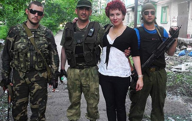Асламова с пророссийскими боевиками на Донбассе