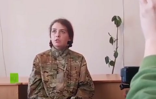 «Пташка» в клетке: пропагандисты опубликовали интервью с защитницей «Азовстали»