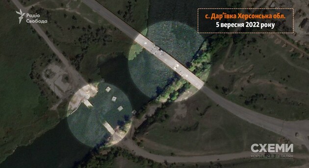 Спутниковые снимки, свидетельствуют, о том что россияне возвели новые понтонные переправы на Херсонщине
