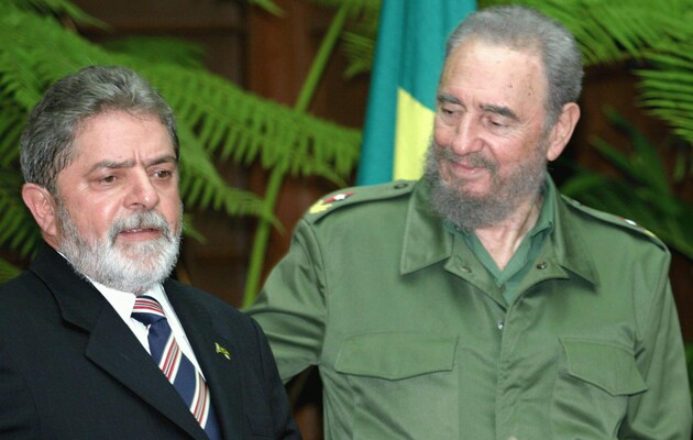Лула с Фиделем Кастро