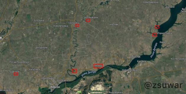 Взорванные мосты в Херсонской и Николаевской областях