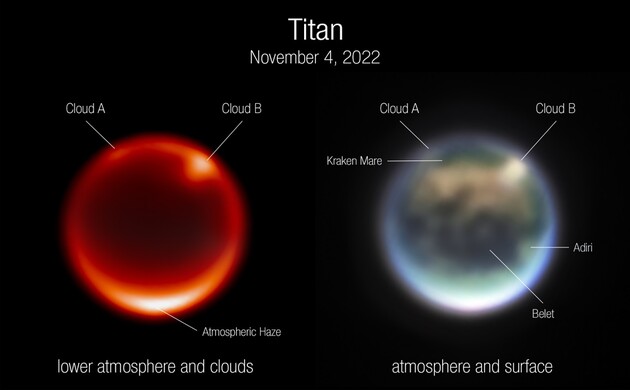 "Джеймс Уэбб" сделал снимки туч на Титане