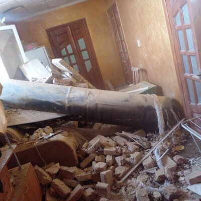 Ракета прилетела в дом на Франковщине, но не взорвалась: фото