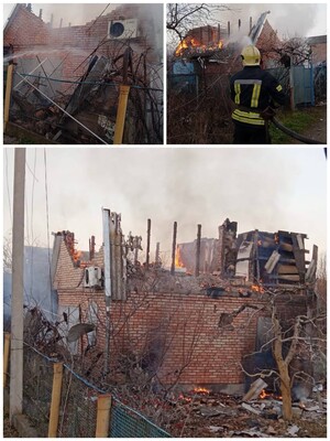 Российские войска трижды за день обстреляли Днепропетровщину: горел жилой дом