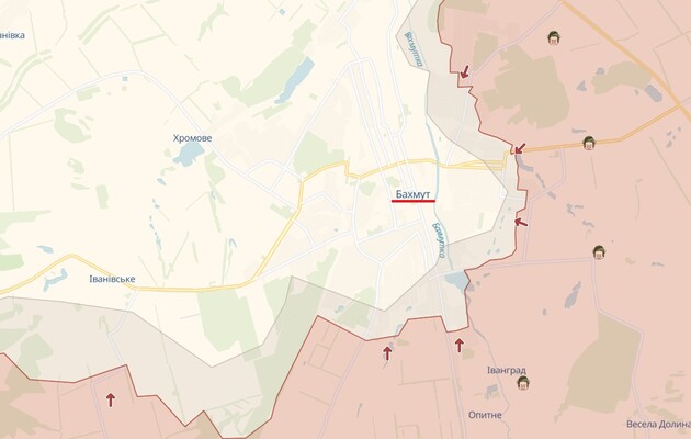 Скріншот з картки DeepState