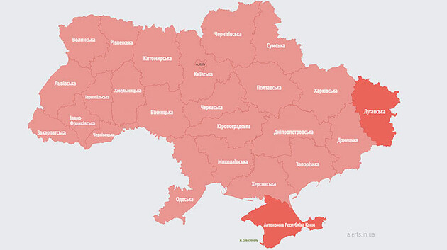 Очередная масштабная ракетная атака: по всей Украине объявлена воздушная тревога