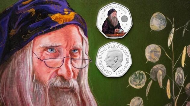 В Великобритании выпустили монету с Дамблдором и королем Чарльзом ІІІ