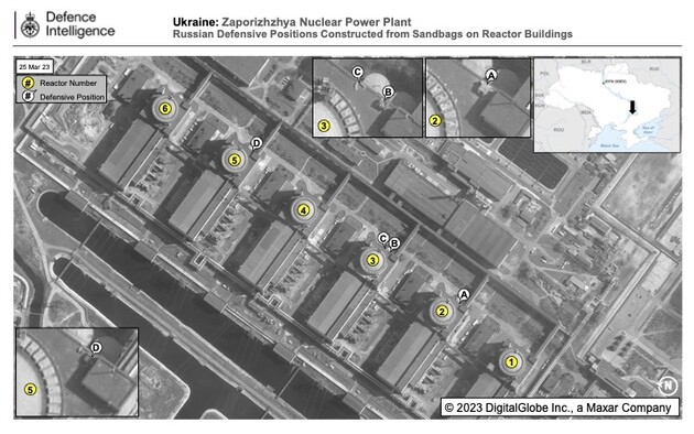 Россия построила оборонительные позиции на корпусах реакторов ЗАЭС – британская разведка