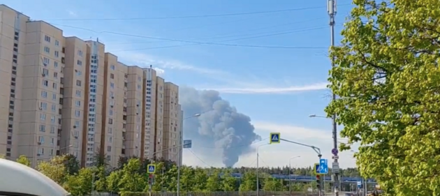 Под Москвой масштабный пожар вблизи ТЭЦ