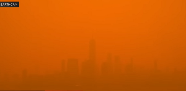 Нью-Йорк оповитий апокаліптичним туманом через лісові пожежі в Канаді