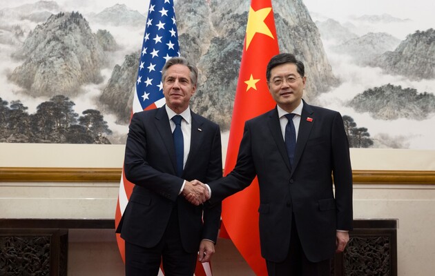 Блінкен та Цінь у Пекіні 18 червня
