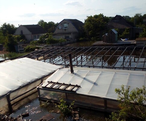 Затопленные Олешки на левом берегу Херсона