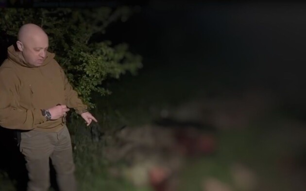 Пригожин у трупов наемников «Вагнера»