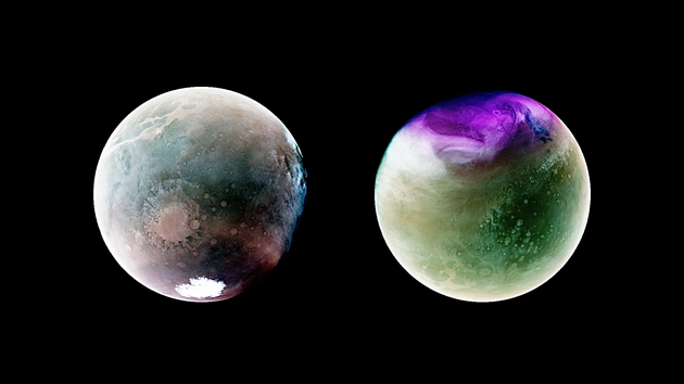 Не красный, а фиолетовый: NASA показало новые снимки Марса