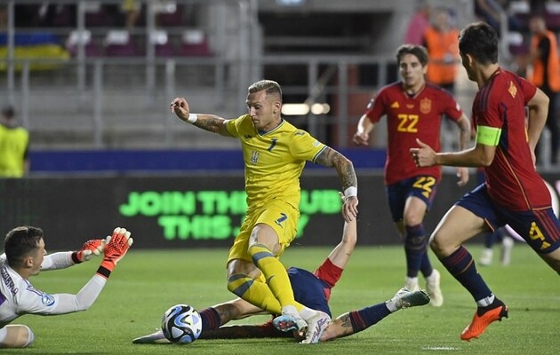 Збірна України завершила груповий етап молодіжного Євро-2023 нічиєю з Іспанією