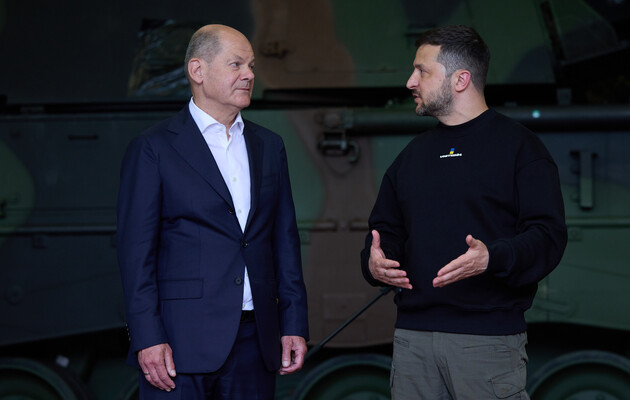 Олаф Шольц и Владимир Зеленский