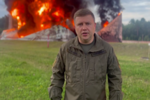 В Ровенской области российский беспилотник попал в нефтебазу