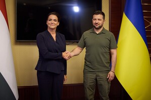 Зеленський зустрівся із президенткою Угорщини