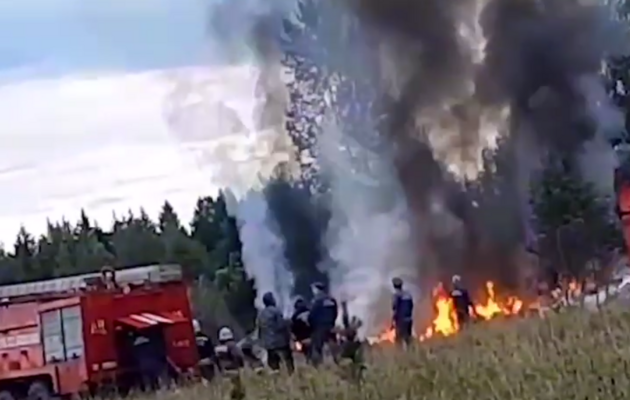 На месте падения самолета Пригожина