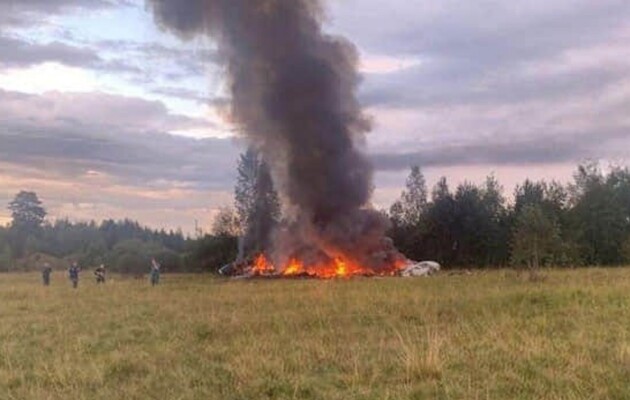 На місці падіння літака Прігожина 23 серпня