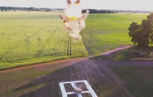 Момент випробування картонних БпЛА