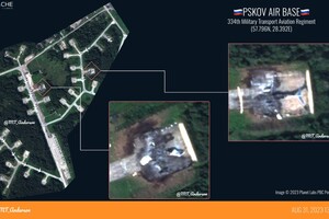 Нові супутникові знімки з-під Пскова: два з чотирьох Іл-76 знищені повністю 
